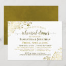 Search for gold white rehearsal dinner invitations Formal