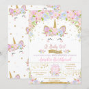 Search for unicorn baby girl shower invitations Gold glitter
