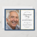 Search for navy blue retirement invitations Sophisticated