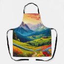 Search for mountain flower aprons Colourful