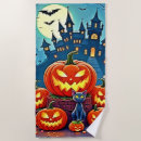 Search for halloween beach towels Full moon