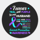 Search for my husband stickers Purple