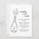 Search for pop the champagne bridal shower invitations Black and white