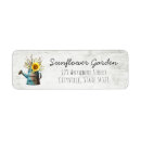 Search for country style return address labels Sunflower