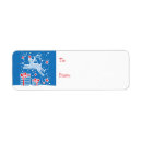 Search for comical return address labels Reindeer