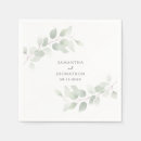 Search for greenery wedding napkins Trendy