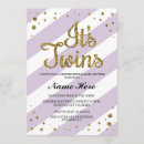 Search for purple gender reveal invitations Gold