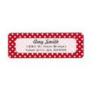 Search for red polka dot return address labels Modern