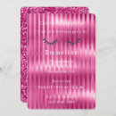 Search for lashes birthday invitations Pink