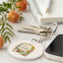 Search for watercolor flower key rings Floral design