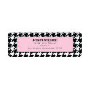 Search for houndstooth return address labels Black