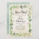Search for greenery baby boy shower invitations Foliage