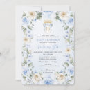 Search for blue floral wreath invitations Whimsical