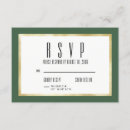 Search for emerald green and gold wedding rsvp cards Classic