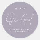 Search for lilac baby shower stickers Purple