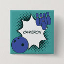 Search for bowling party badges Birthday