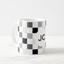 Search for black white checkered pattern mugs Checkers