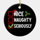 Search for naughty or nice christmas tree decorations Santa