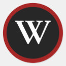 Search for initial w stickers Black and white