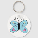 Search for blue heart key rings Butterfly