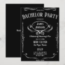 Search for funny bachelor party invitations Black and white