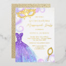 Search for blue masquerade mask invitations Purple