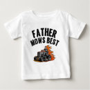 Search for lawn mowing tshirts Father mows best