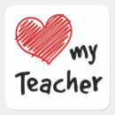 Search for love my teacher stickers Heart