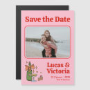 Search for retro wedding save the dates Pink