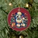 Search for poodle christmas tree decorations Santa claus