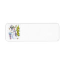 Search for happy snowman return address labels Xmas