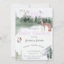 Search for winter baby girl shower invitations Deer