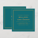 Search for square teal wedding invitations Classic