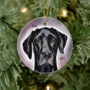 Search for great dane christmas tree decorations Black