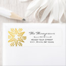 Search for gold stars return address labels Festive