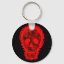 Search for red skull key rings Black