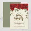 Search for red rose baby shower invitations Modern