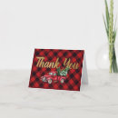 Search for red plaid thank you cards Winter