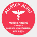 Search for allergy warning stickers Emergency