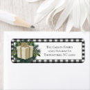 Search for buffalo plaid return address labels Elegant