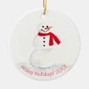 Search for snowman family christmas tree decorations Winter