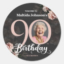 Search for pink and grey birthday party stickers Floral