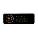 Search for elegant birthday return address labels Black gold