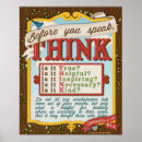 Search for think before you speak posters Kind