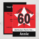 Search for black white 60th birthday invitations Look who's 60