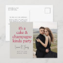 Search for cake and champagne invitations Pink