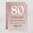 Search for rose gold 80th birthday invitations Milestone