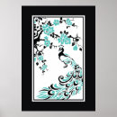 Search for black white turquoise art Floral