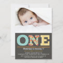 Search for pattern 1st birthday invitations Retro
