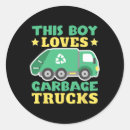 Search for trash truck stickers Green